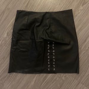 H&M Faux Leather Skirt